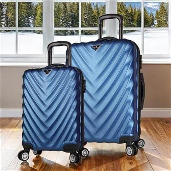 Lotus Abs Kabin ve Orta Boy Lacivert 2li Valiz Seti