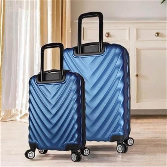 Lotus Abs Kabin ve Orta Boy Lacivert 2li Valiz Seti