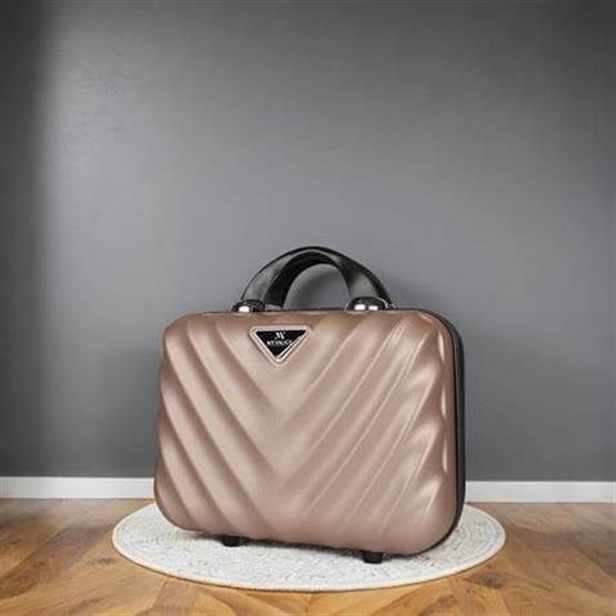 Lotus Abs Makyaj Çantası & El Valizi Gold