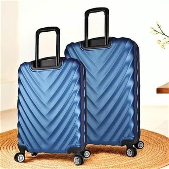 Lotus Abs Orta ve Büyük Boy Lacivert 2li Valiz Seti