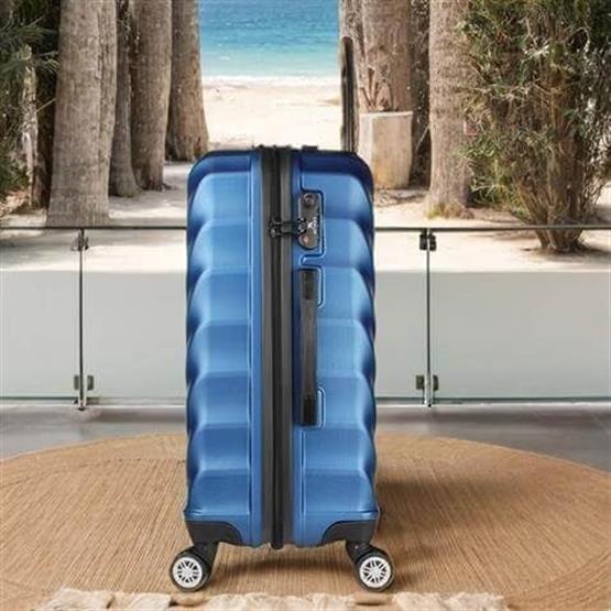 Lotus Abs Orta ve Büyük Boy Lacivert 2li Valiz Seti