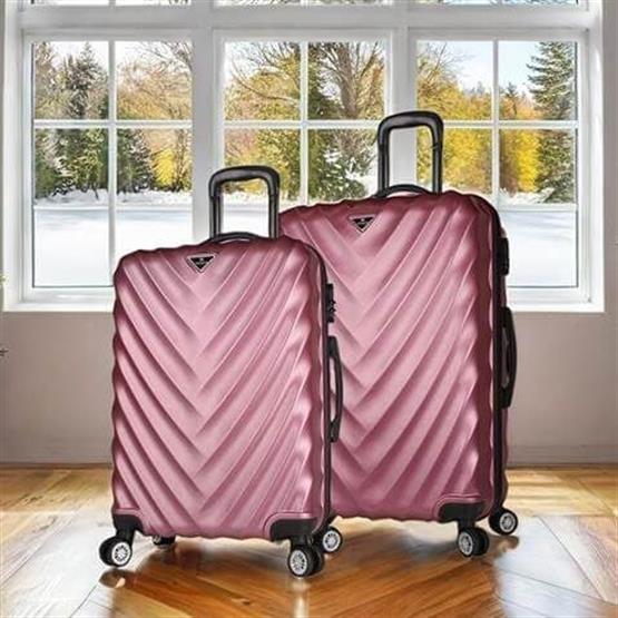 Lotus Abs Orta ve Büyük Boy Rose 2li Valiz Seti