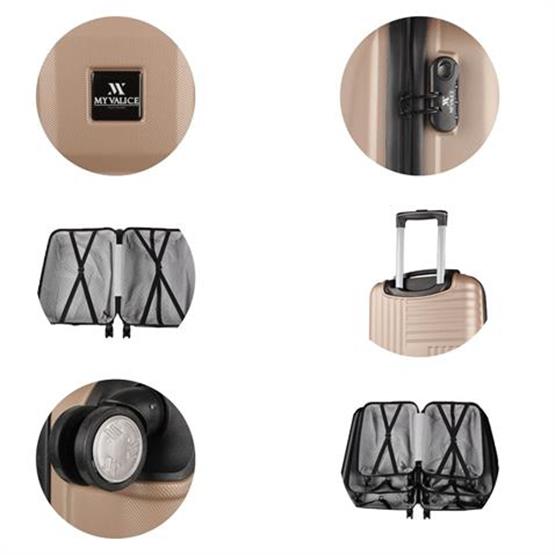 My Valice Puzzle Abs Büyük Boy Gold Valiz