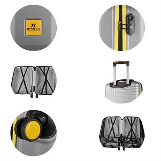 My Valice Puzzle Abs Büyük Boy Gri Valiz