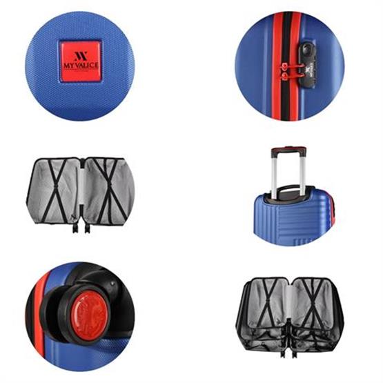 My Valice Puzzle Abs Büyük Boy Lacivert Valiz