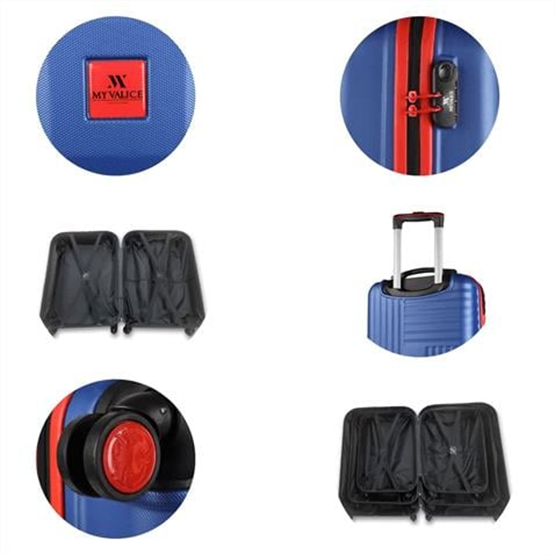 Puzzle Abs Büyük Boy Lacivert Valiz