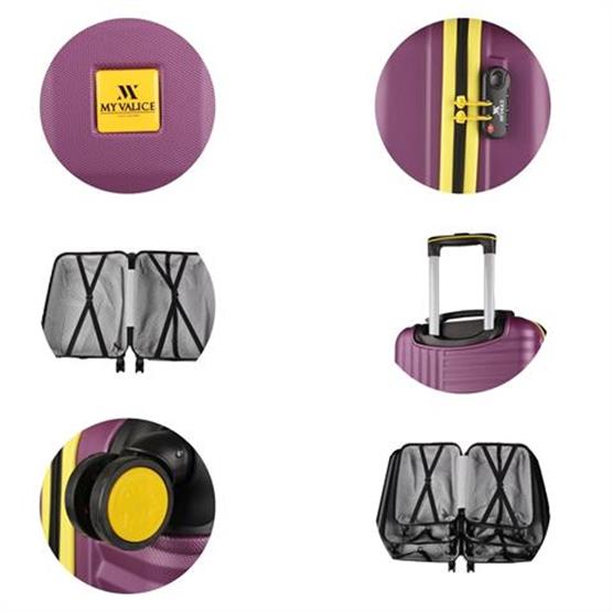 My Valice Puzzle Abs Büyük Boy Mürdüm Valiz