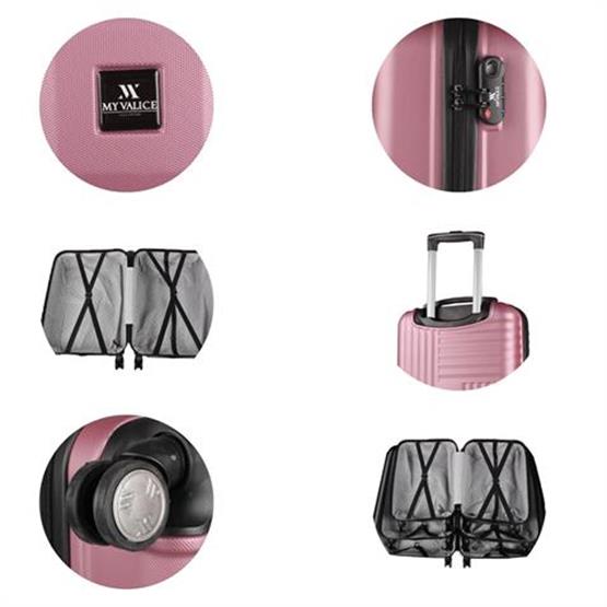 My Valice Puzzle Abs Büyük Boy Rose Gold Valiz