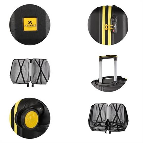 My Valice Puzzle Abs Büyük Boy Siyah Valiz
