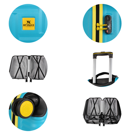 My Valice Puzzle Abs Büyük Boy Turkuaz Valiz