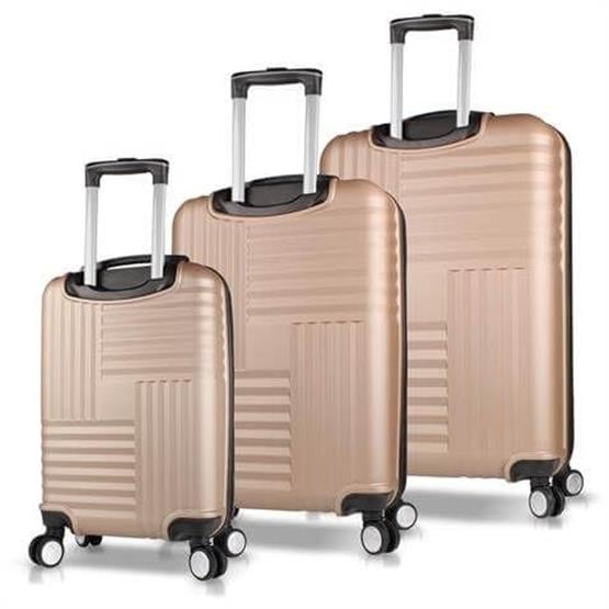 My Valice Puzzle Abs Kabin Orta ve Büyük Boy Gold 3lü Valiz Seti
