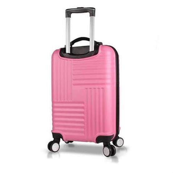 Puzzle Abs Küçük Kabin Boy Pembe Valiz