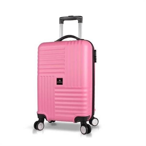 Puzzle Abs Küçük Kabin Boy Pembe Valiz