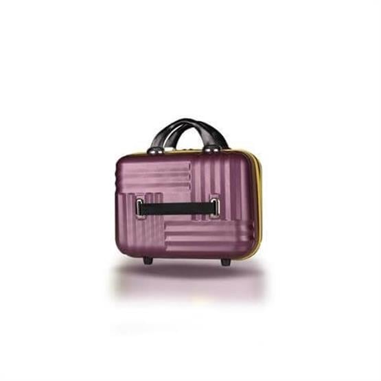 Puzzle Abs Makyaj Çantası & El Valizi Mürdüm