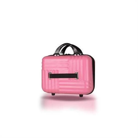 Puzzle Abs Makyaj Çantası & El Valizi Pembe