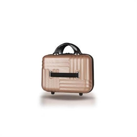 Puzzle Abs Makyaj Çantası & El Valizi Gold