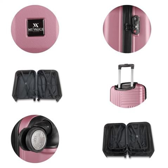 Puzzle Abs Orta Boy Rose Gold Valiz