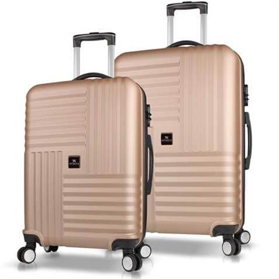 Puzzle Abs Orta ve Büyük Boy Gold  2li Valiz Seti