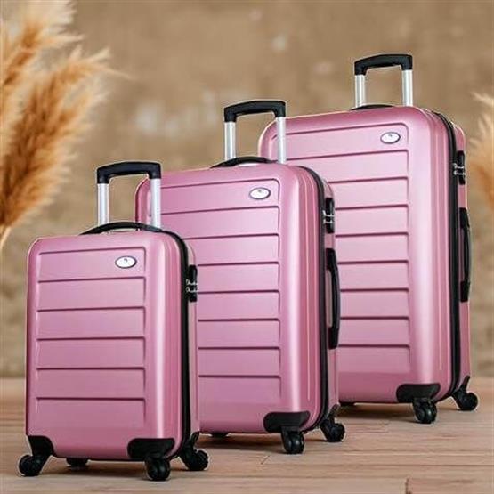 My Valice Ruby Abs Kabin Orta ve Büyük Boy Rose Gold 3lü Valiz Seti