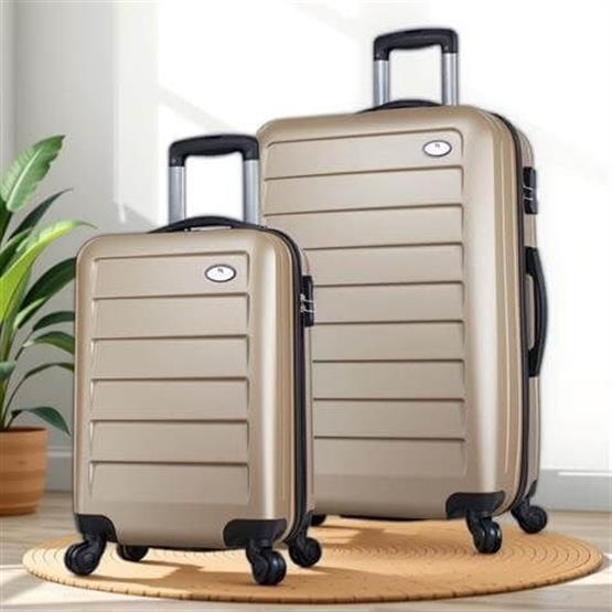 Ruby Abs Kabin ve Büyük Boy Gold 2li Valiz Seti