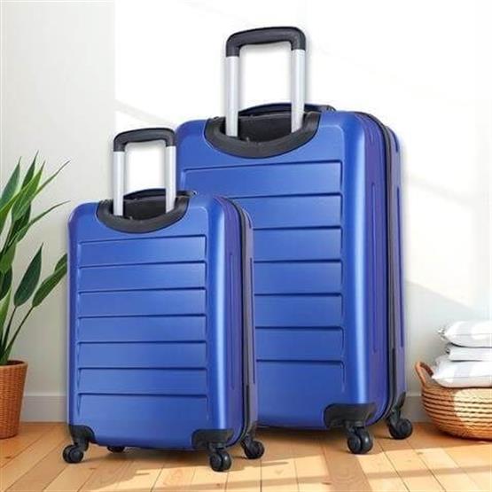 Ruby Abs Kabin ve Büyük Boy Mavi 2li Valiz Seti