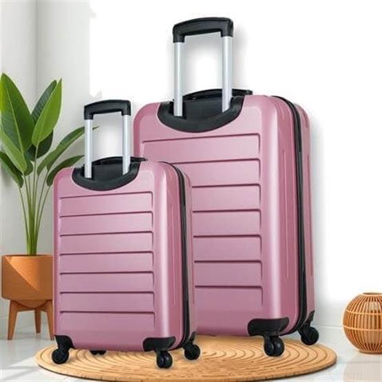 Ruby Abs Kabin ve Büyük Boy Rose Gold 2li Valiz Seti