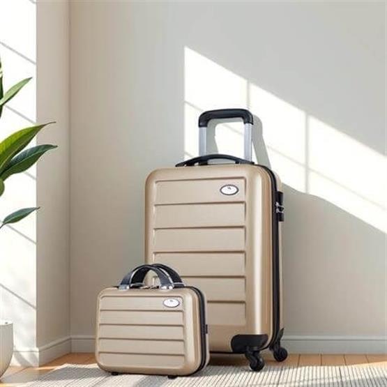 Ruby Abs Kabin ve Makyaj Boy Gold 2li Valiz Seti