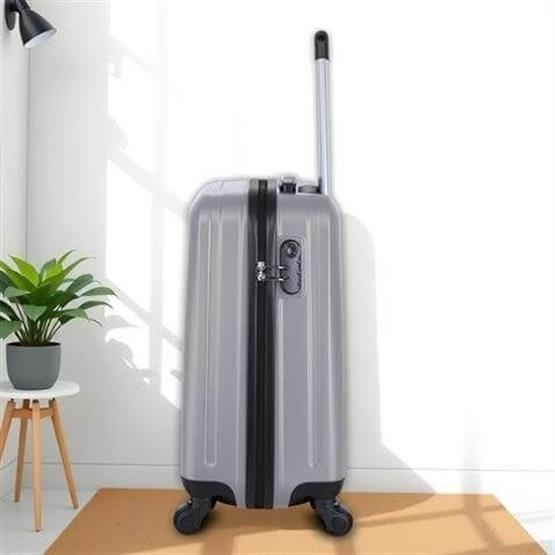 Ruby Abs Kabin ve Makyaj Boy Gri 2li Valiz Seti