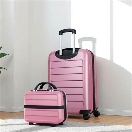 Ruby Abs Kabin ve Makyaj Boy Rose Gold 2li Valiz Seti