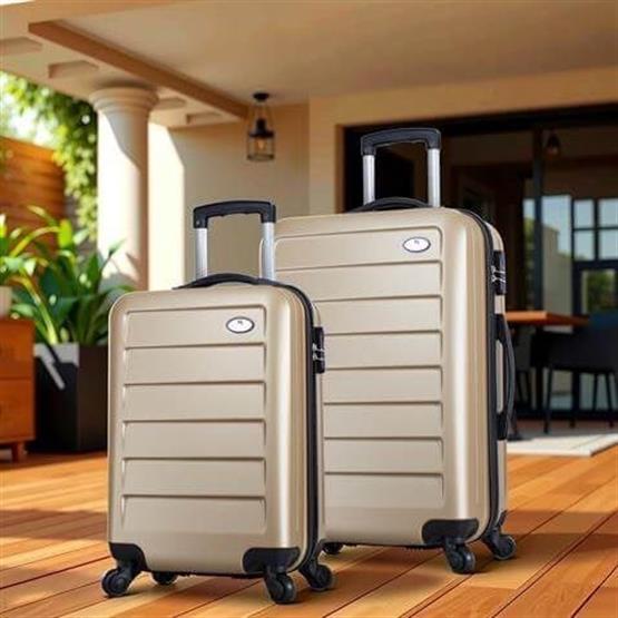 Ruby Abs Kabin ve Orta Boy Gold 2li Valiz Seti