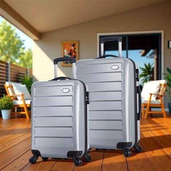 Ruby Abs Kabin ve Orta Boy Gri 2li Valiz Seti