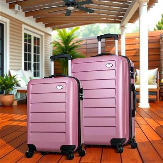 Ruby Abs Kabin ve Orta Boy Rose Gold 2li Valiz Seti