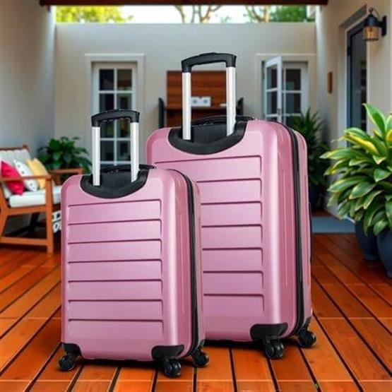 Ruby Abs Kabin ve Orta Boy Rose Gold 2li Valiz Seti