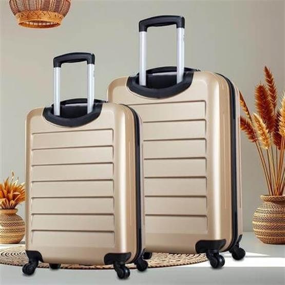 Ruby Abs Orta ve Büyük Boy Gold 2li Valiz Seti