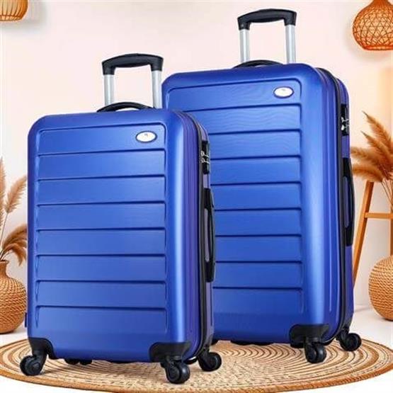 Ruby Abs Orta ve Büyük Boy Mavi 2li Valiz Seti