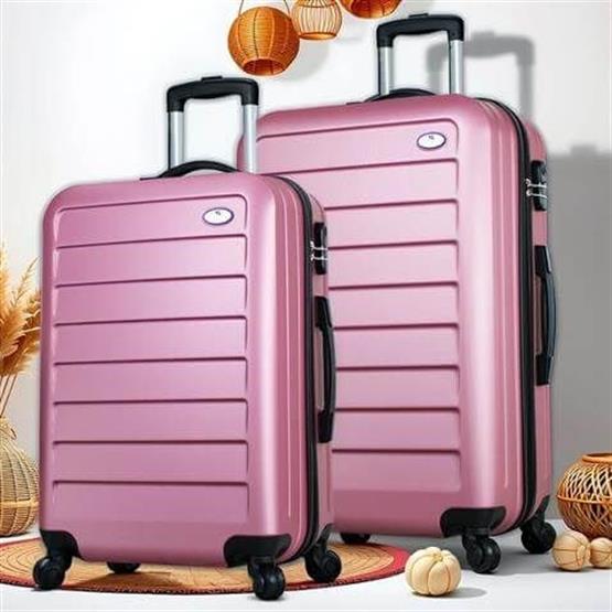 Ruby Abs Orta ve Büyük Boy Rose Gold 2li Valiz Seti