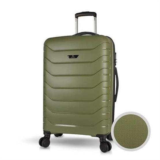 Solid PP Polipropilen Kırılmaz Orta Boy Haki Valiz