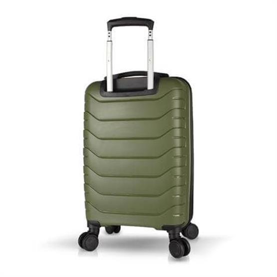Solid PP Polipropilen Kırılmaz Küçük Kabin Boy Haki Valiz