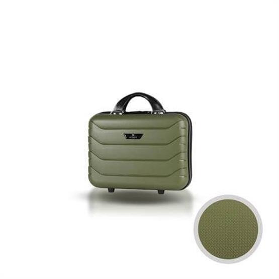 Solid PP Polipropilen Kırılmaz Makyaj Çantası & El Valizi Haki