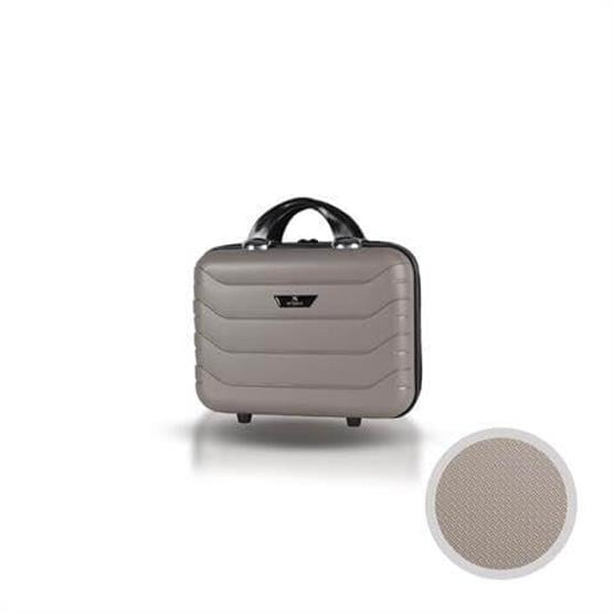 Solid PP Polipropilen Kırılmaz Makyaj Çantası & El Valizi Platin Gri