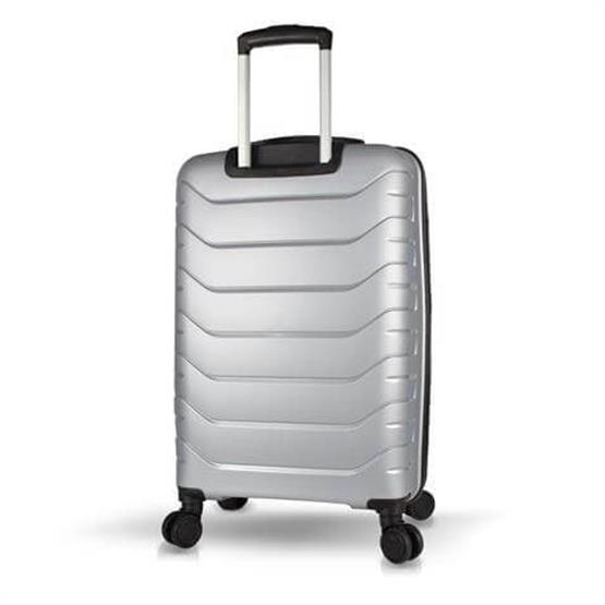 Solid PP Polipropilen Kırılmaz Orta Boy Gümüş Gri Valiz
