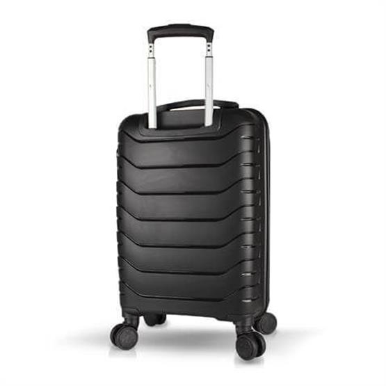 Solid PP Polipropilen Kırılmaz Küçük Kabin Boy Siyah Valiz