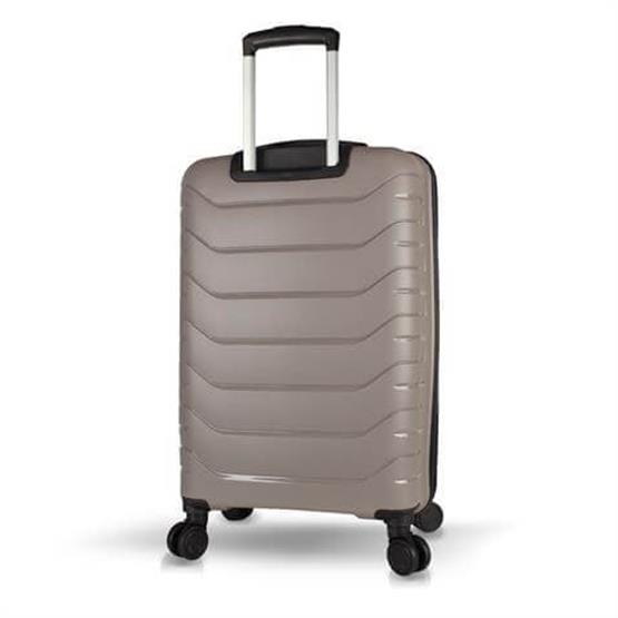 Solid PP Polipropilen Kırılmaz Orta Boy Platin Gri Valiz