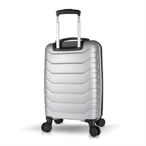 Solid PP Polipropilen Kırılmaz Küçük Kabin Boy Gümüş Gri Valiz