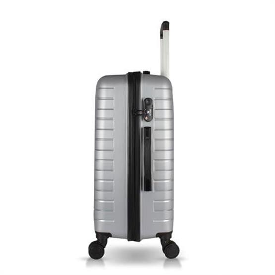 My Valice Solid PP Polipropilen Kırılmaz Büyük Boy Gümüş Gri Valiz