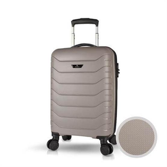 Solid PP Polipropilen Kırılmaz Küçük Kabin Boy Platin Gri Valiz
