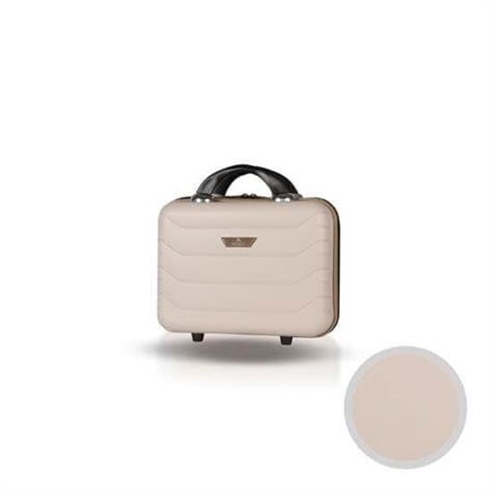 Solid PP Polipropilen Kırılmaz Makyaj Çantası & El Valizi Krem