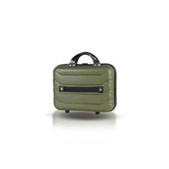 Solid PP Polipropilen Kırılmaz Makyaj Çantası & El Valizi Haki