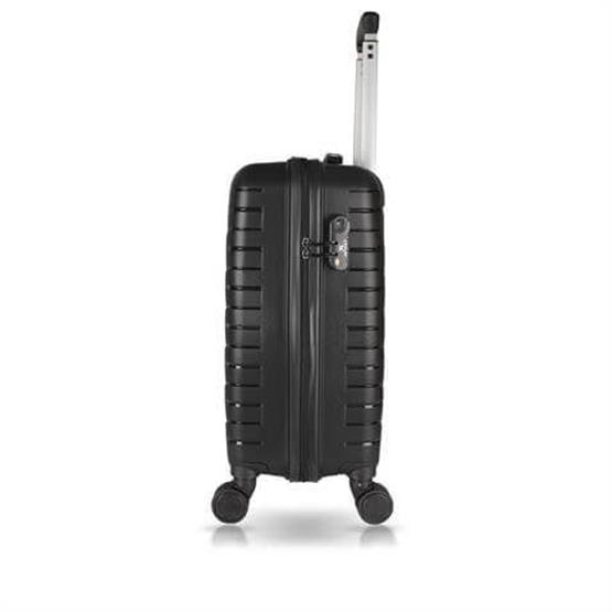 Solid PP Polipropilen Kırılmaz Küçük Kabin Boy Siyah Valiz