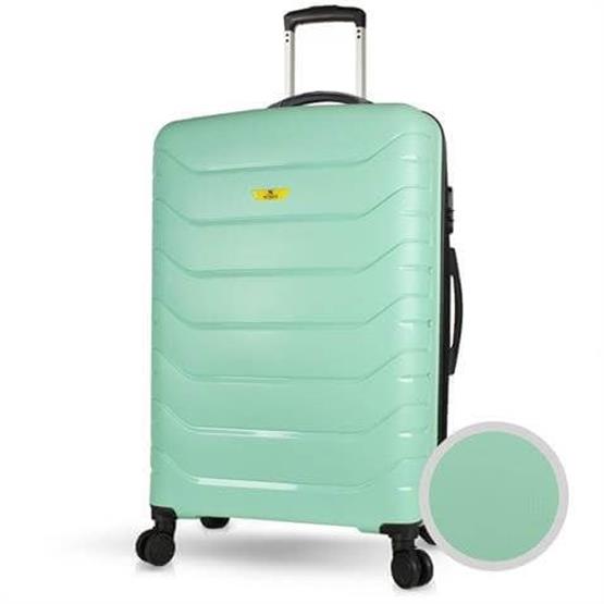 Solid PP Polipropilen Kırılmaz Büyük Boy Mint Yeşili Valiz